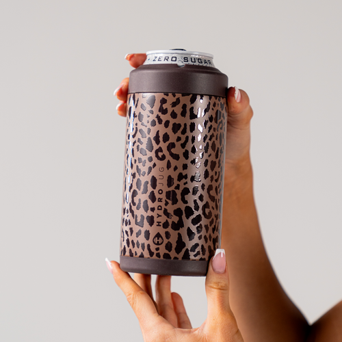 Can Cooler 16oz - Brown Leopard